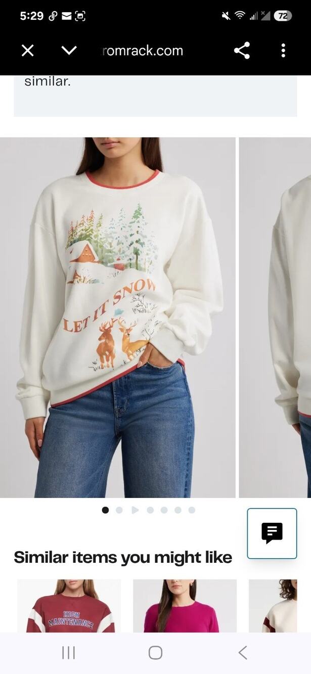Golden Hour Let It Snow Graphic Sweatshirt Sz Xl